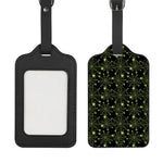 Black And Green Spider Web Pattern Print Luggage Tag