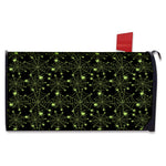 Black And Green Spider Web Pattern Print Mailbox Cover