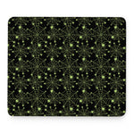 Black And Green Spider Web Pattern Print Mouse Pad