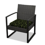 Black And Green Spider Web Pattern Print Outdoor Seat Cushion Cover