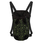 Black And Green Spider Web Pattern Print Pet Carrier Backpack