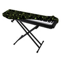 Black And Green Spider Web Pattern Print Piano Keyboard Cover