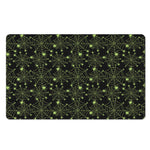 Black And Green Spider Web Pattern Print Polyester Doormat
