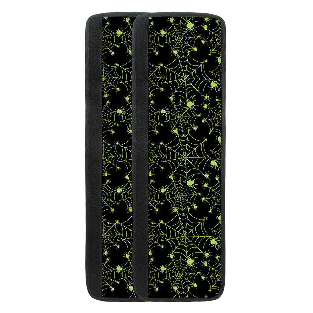 Black And Green Spider Web Pattern Print Refrigerator Handle Covers