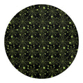 Black And Green Spider Web Pattern Print Round Blanket