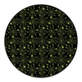 Black And Green Spider Web Pattern Print Round Floor Mat
