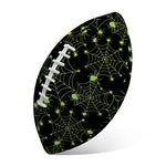 Black And Green Spider Web Pattern Print Rugby Ball