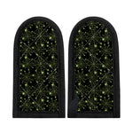 Black And Green Spider Web Pattern Print Skillet Handle Cover