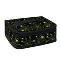 Black And Green Spider Web Pattern Print Small Lunch Bag