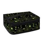 Black And Green Spider Web Pattern Print Small Lunch Bag