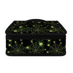 Black And Green Spider Web Pattern Print Small Lunch Bag