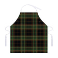 Black And Green Stewart Tartan Print Adjustable Apron