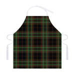 Black And Green Stewart Tartan Print Adjustable Apron