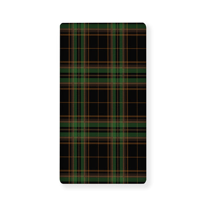 Black And Green Stewart Tartan Print Baby Crib Sheet