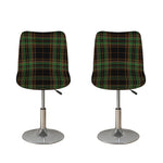 Black And Green Stewart Tartan Print Bar Stool Covers