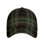 Black And Green Stewart Tartan Print Baseball Cap