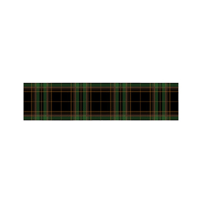 Black And Green Stewart Tartan Print Bed Runner