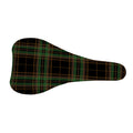 Black And Green Stewart Tartan Print Bicycle Seat Cover