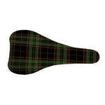 Black And Green Stewart Tartan Print Bicycle Seat Cover
