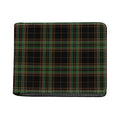Black And Green Stewart Tartan Print Bifold Wallet