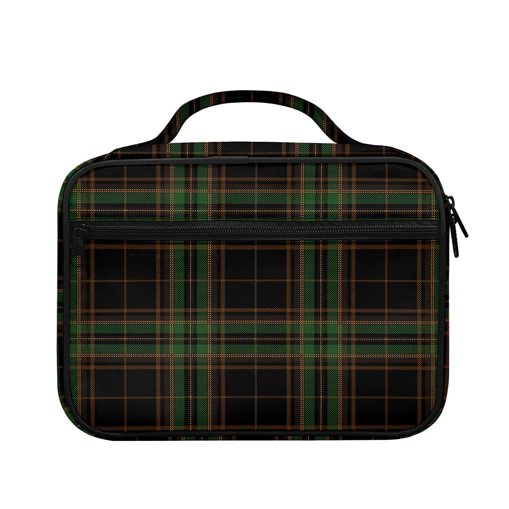 Black And Green Stewart Tartan Print Briefcase Bible Bag