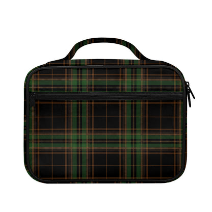 Black And Green Stewart Tartan Print Briefcase Bible Bag