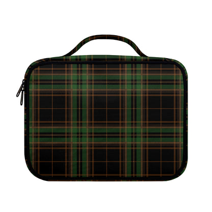 Black And Green Stewart Tartan Print Briefcase Bible Bag
