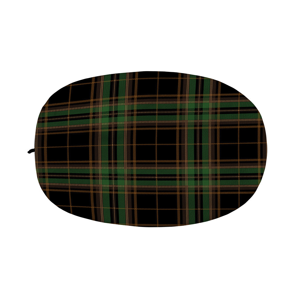 Black And Green Stewart Tartan Print Car Side Mirror Covers