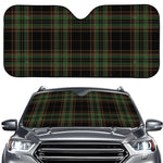 Black And Green Stewart Tartan Print Car Windshield Sun Shade