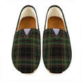 Black And Green Stewart Tartan Print Casual Shoes