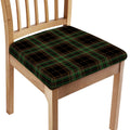 Black And Green Stewart Tartan Print Chair Cushion Cover