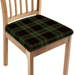 Black And Green Stewart Tartan Print Chair Cushion Cover