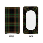 Black And Green Stewart Tartan Print Changing Pad Cover
