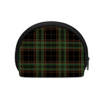 Black And Green Stewart Tartan Print Coin Purse