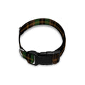 Black And Green Stewart Tartan Print Dog Collar