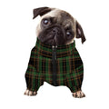 Black And Green Stewart Tartan Print Dog Zip Up Jacket
