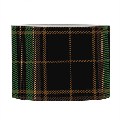 Black And Green Stewart Tartan Print Drum Lamp Shade