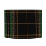 Black And Green Stewart Tartan Print Drum Lamp Shade
