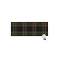 Black And Green Stewart Tartan Print Extended Mouse Pad