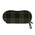 Black And Green Stewart Tartan Print Glasses Case
