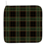 Black And Green Stewart Tartan Print Hand Towel