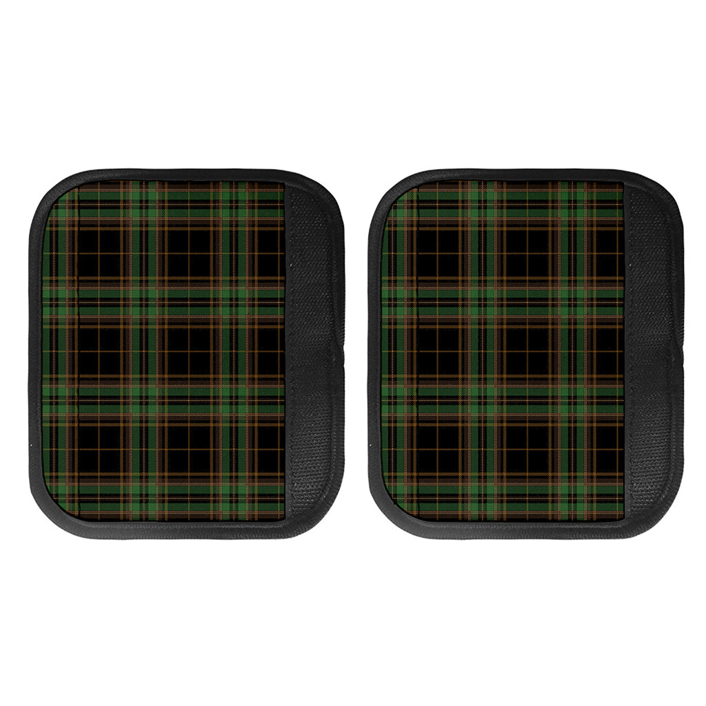 Black And Green Stewart Tartan Print Handle Covers