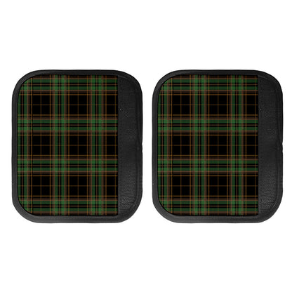Black And Green Stewart Tartan Print Handle Covers