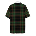 Black And Green Stewart Tartan Print Hawaiian Shirt