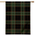Black And Green Stewart Tartan Print House Flag