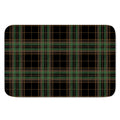 Black And Green Stewart Tartan Print Indoor Door Mat