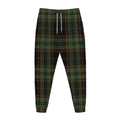 Black And Green Stewart Tartan Print Jogger Pants