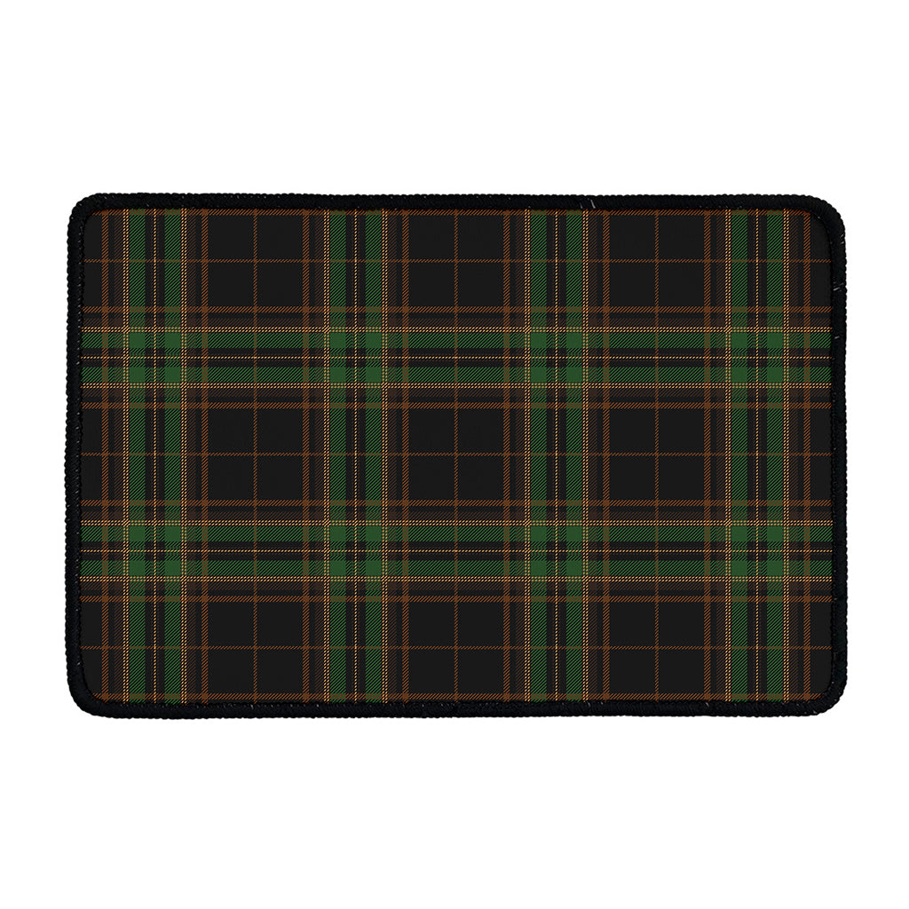 Black And Green Stewart Tartan Print Kitchen Mat