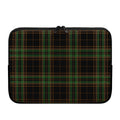 Black And Green Stewart Tartan Print Laptop Sleeve
