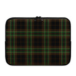 Black And Green Stewart Tartan Print Laptop Sleeve